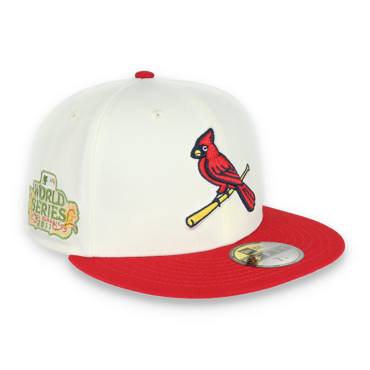 New Era St Louis Cardinals Throwback 2011 World Series Patch 59FIFTY Fitted Ivory Hat