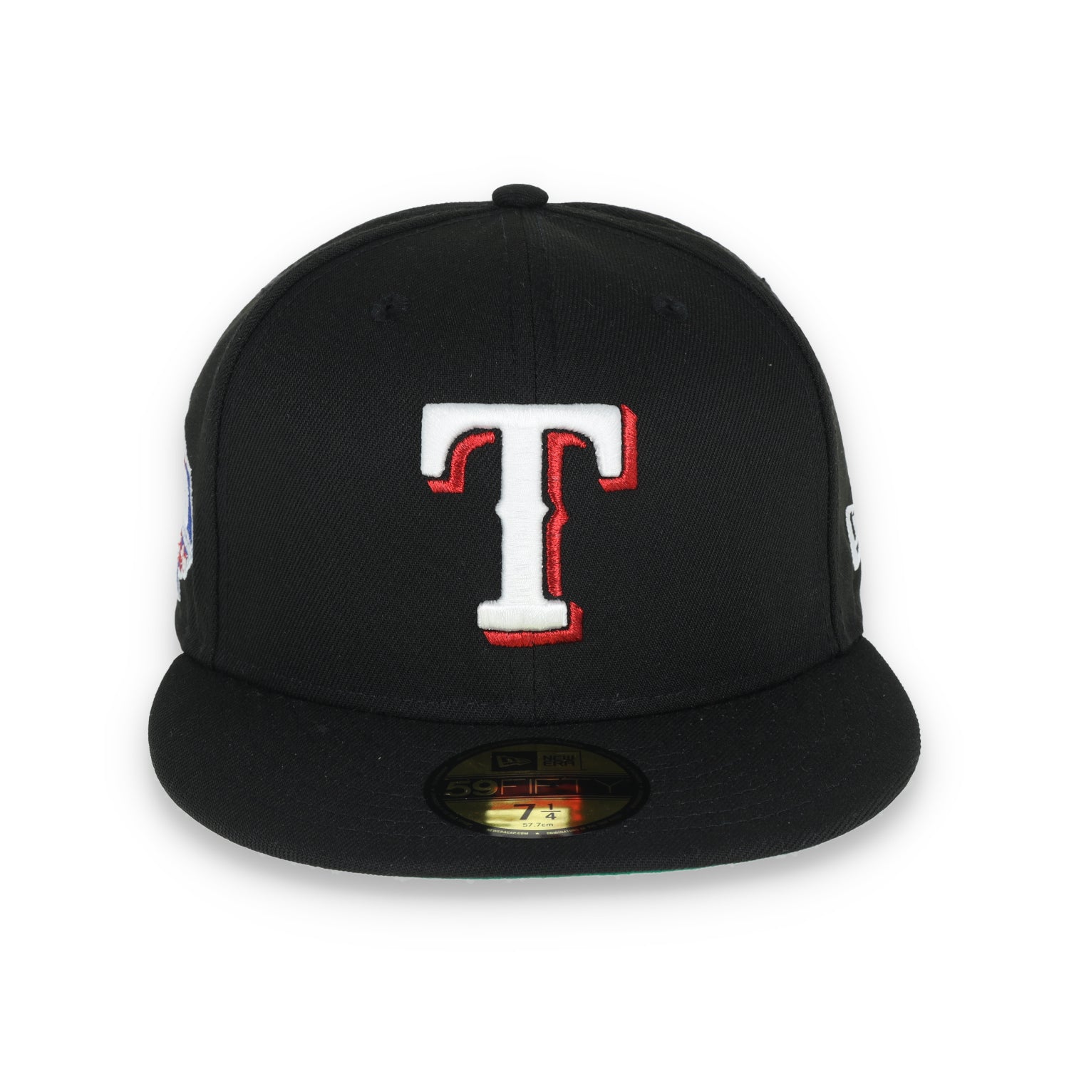New Era Texas Rangers 40th Anniversary Metallic Logo Side Patch 59fifty Fitted-Black