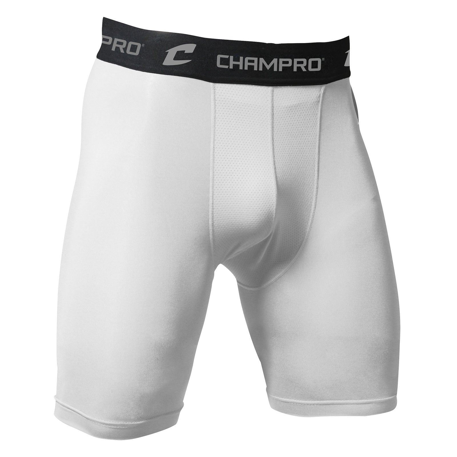 CHAMPRO COMPRESSION SHORTS-WHITE