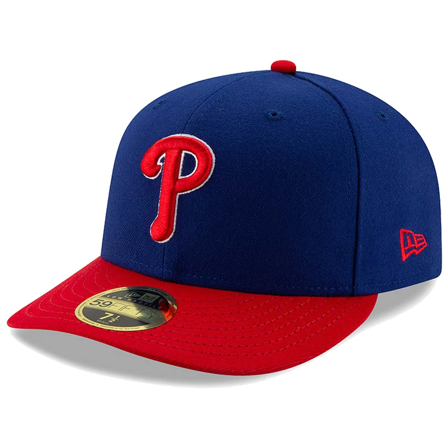 PHILADELPHIA PHILLIES LOW PROFILE ALTERNATE COLLECTION 59FIFTY FITTED-ON-FIELD COLLECTION-BLUE/RED