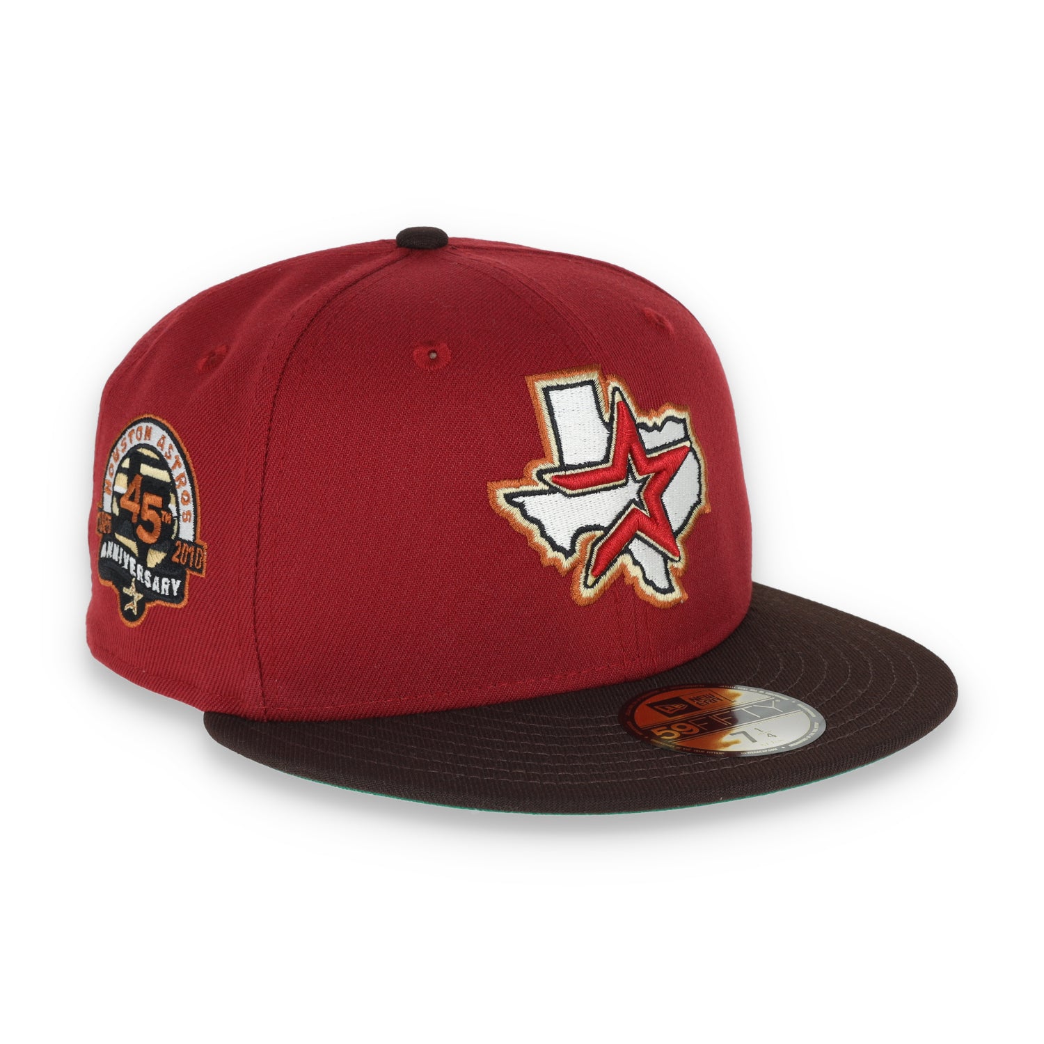 New Era Houston Astros 45th Anniversary Patch 59FIFTY-BURNT RED/BROWN