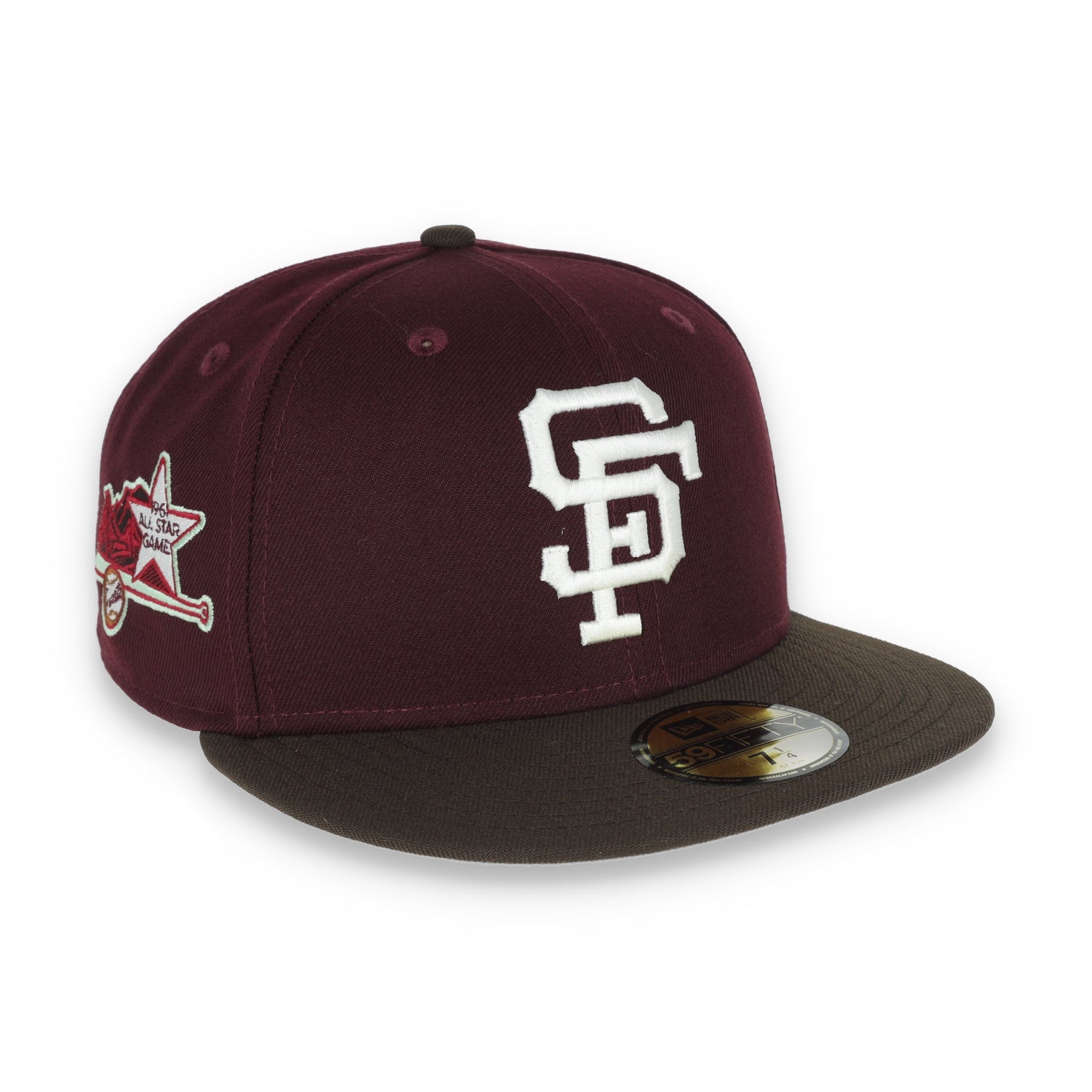 New Era San Francisco 1996 All-Star Side Patch 59IFTY Fitted Hat-Maroon