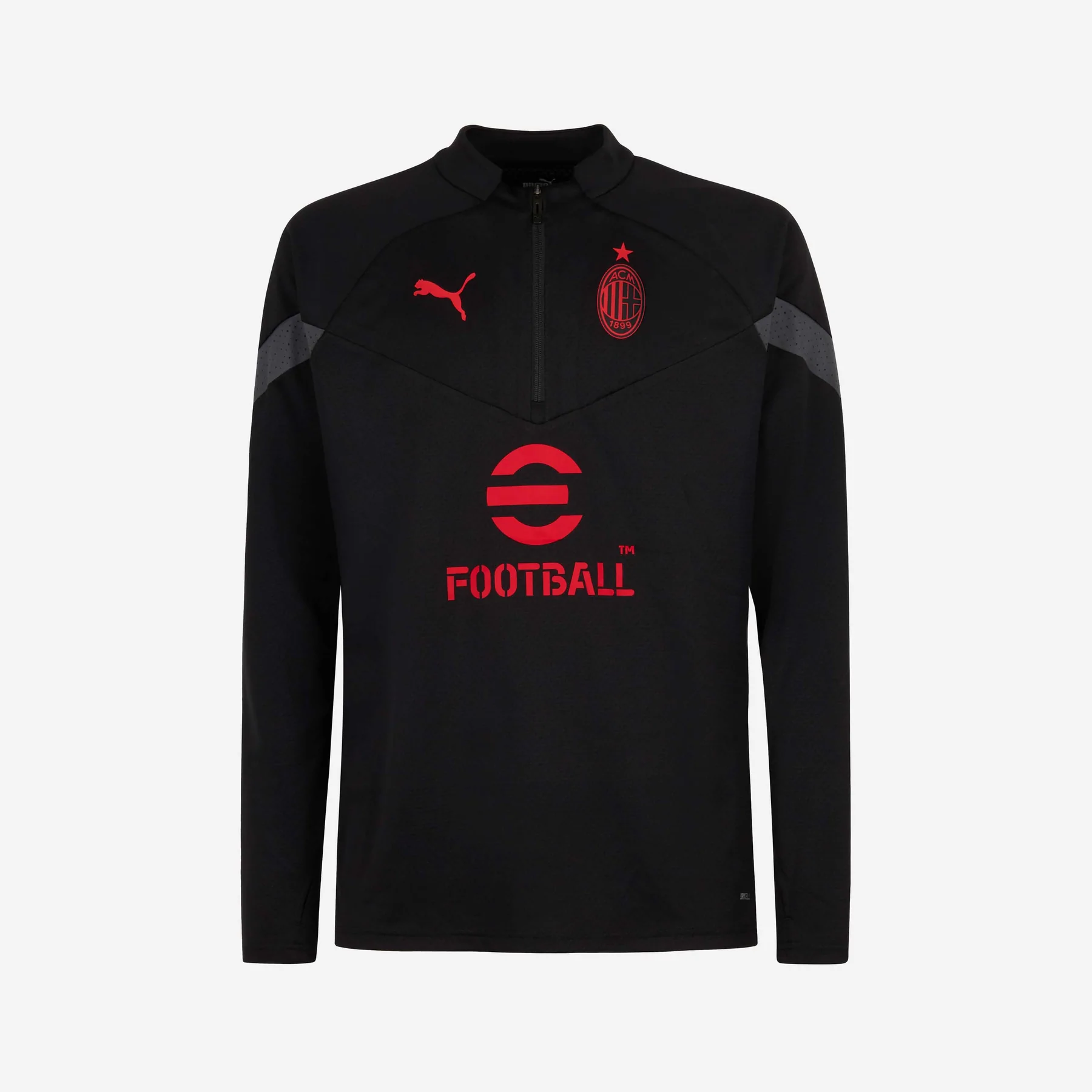 Puma AC Milan 1/4 Zip Long-sleeve Training 22/23-Black/Red