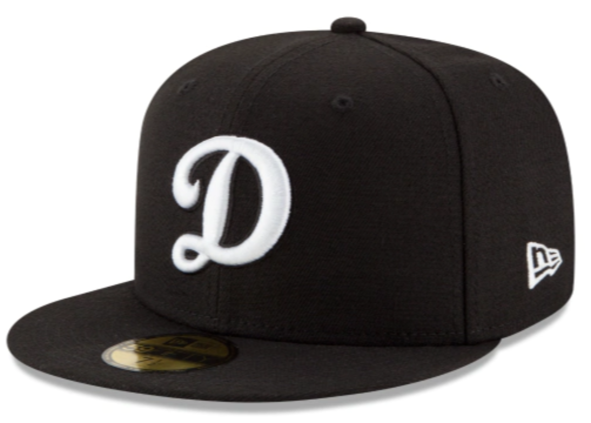 Los Angeles Dodgers Black On White 59Fifty Fitted nvsoccer.com The Coliseum