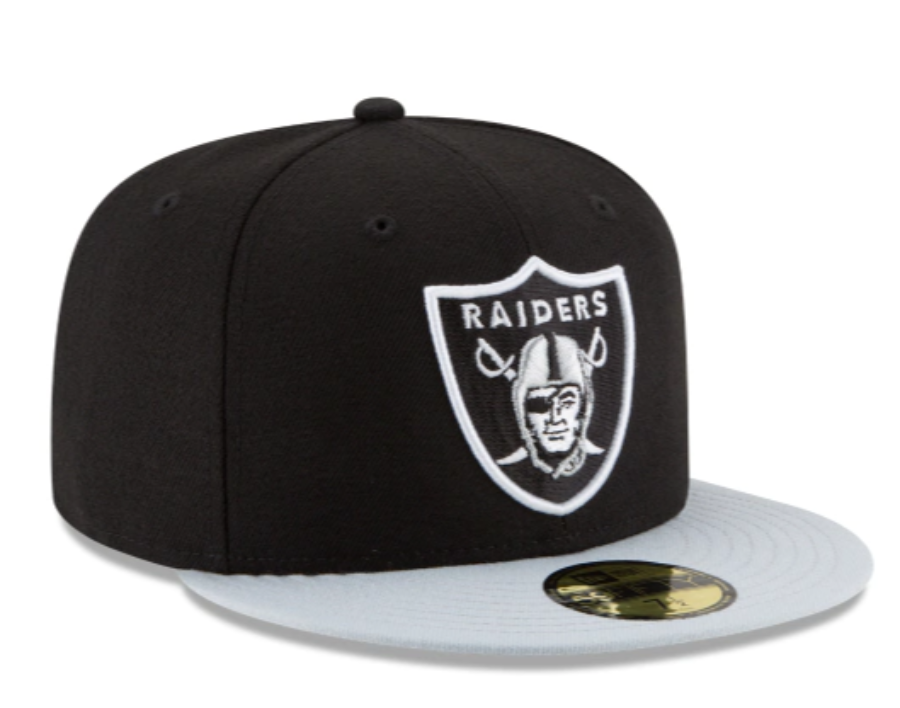 RAIDERS 59FIFTY FITTED home- black/grey nvsoccer.com The Coliseum