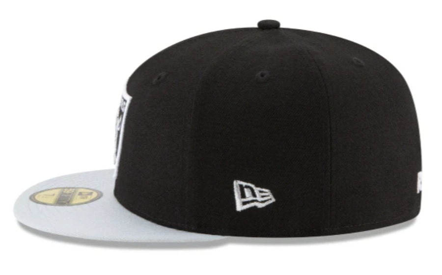 RAIDERS 59FIFTY FITTED home- black/grey nvsoccer.com The Coliseum