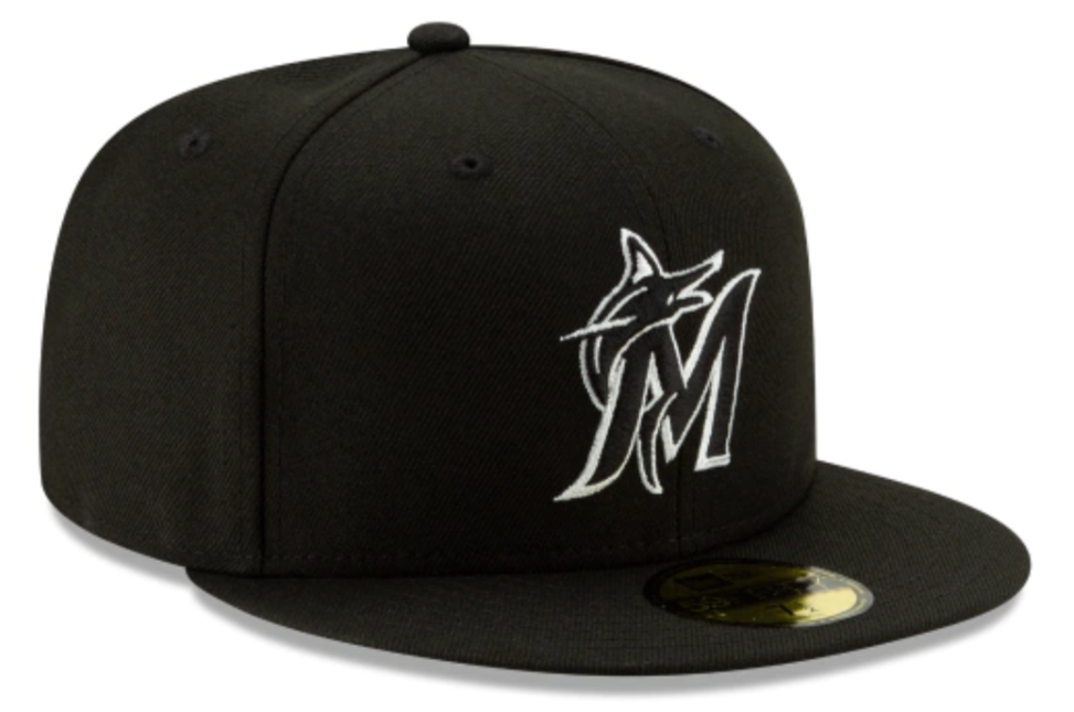 MIAMI MARLINS NEW ERA HOME AUTHENTIC COLLECTION 59FIFTY FITTED-ON-FIELD COLLECTION-BLACK