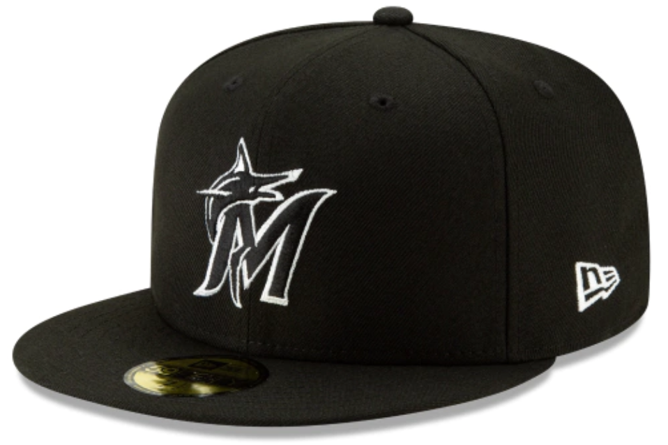 MIAMI MARLINS NEW ERA HOME AUTHENTIC COLLECTION 59FIFTY FITTED-ON-FIELD COLLECTION-BLACK