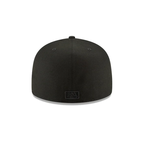 TEXAS RANGERS NEW ERA BLACK ON BLACK 59FIFTY FITTED HAT