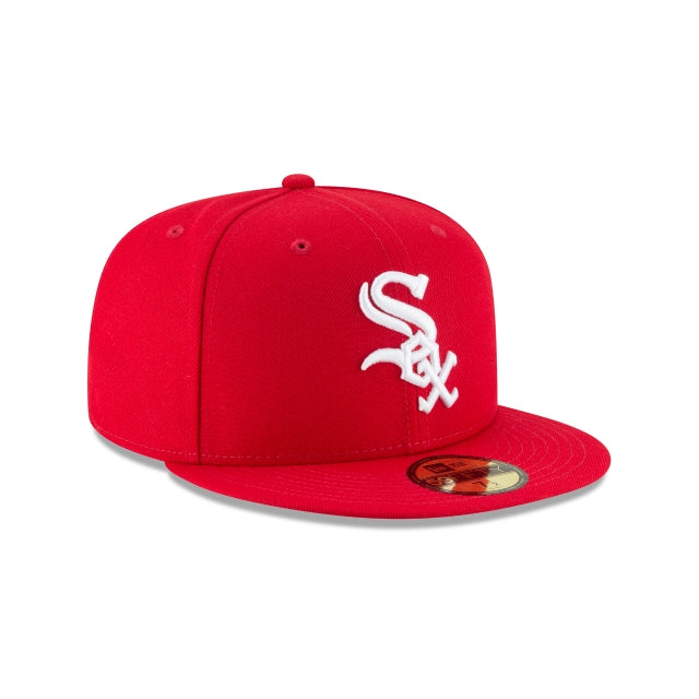 NEW ERA CHICAGO WHITE SOX SCARLET BASIC 59FIFTY FITTED