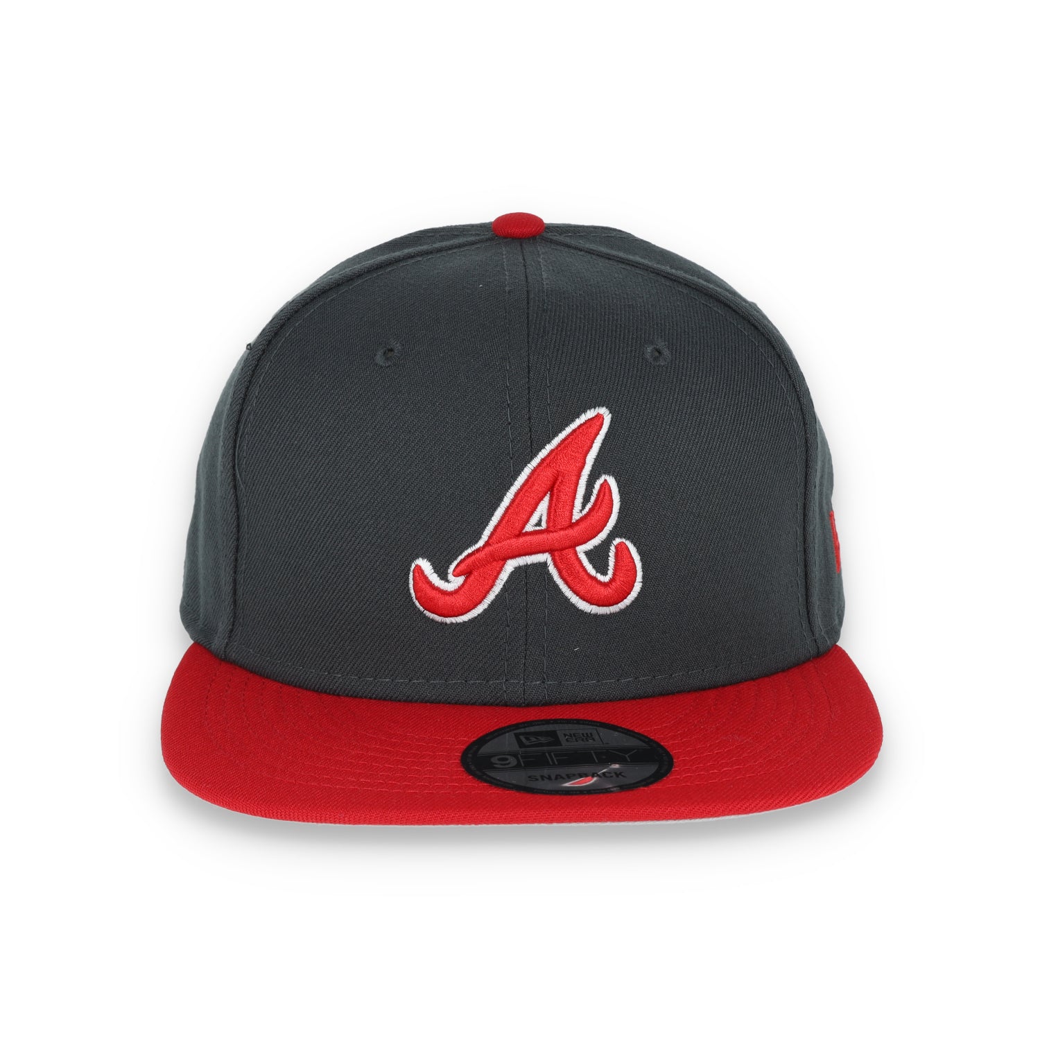 New Era Atlanta Braves 2-Tone Color Pack 9FIFTY Snapback Hat-Grey/Scarlet