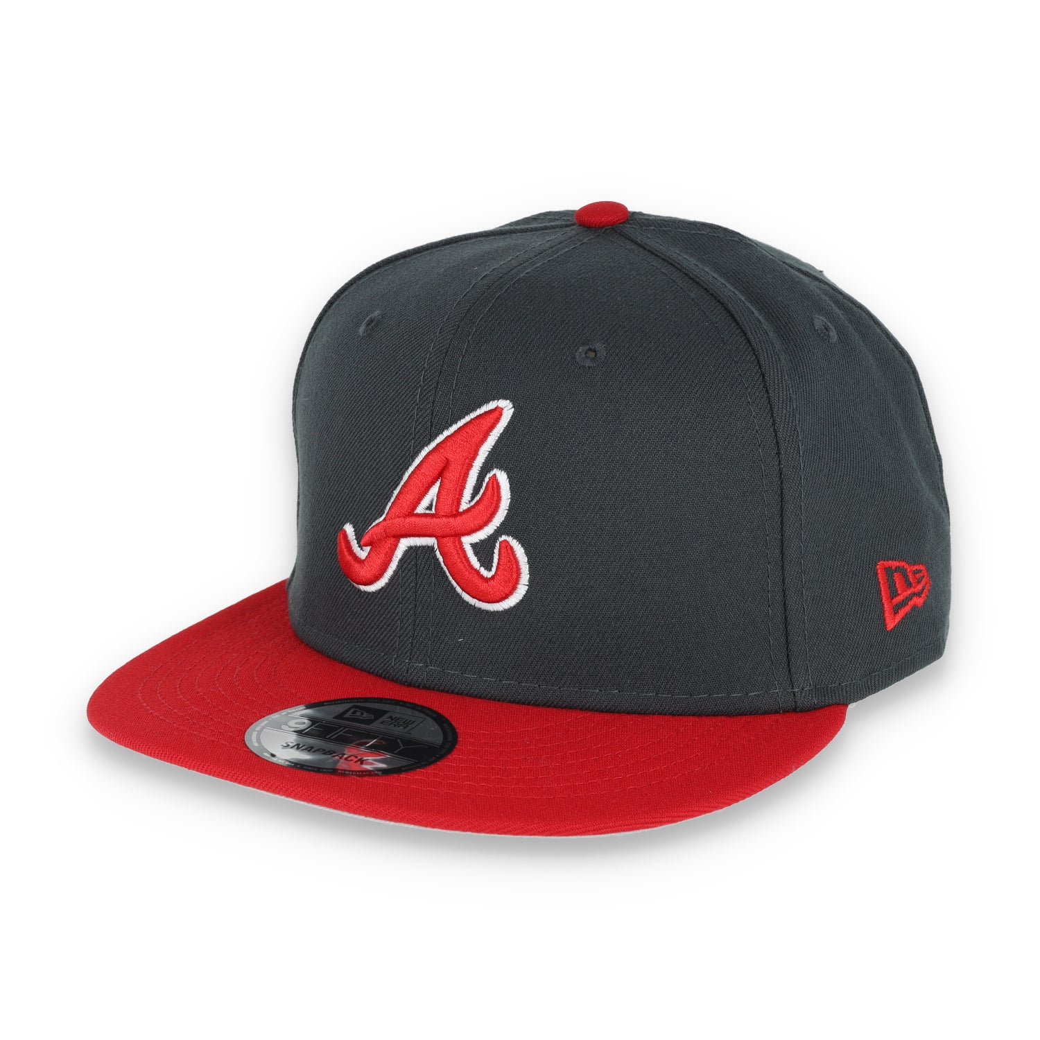 New Era Atlanta Braves 2-Tone Color Pack 9FIFTY Snapback Hat-Grey/Scarlet
