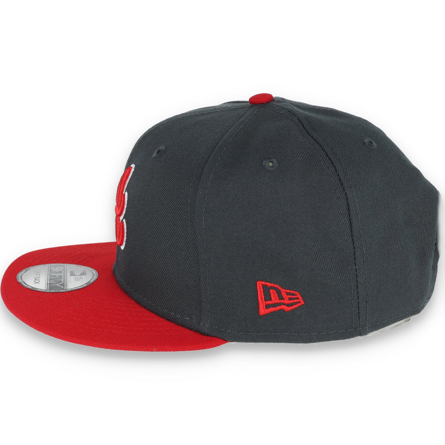 New Era Atlanta Braves 2-Tone Color Pack 9FIFTY Snapback Hat-Grey/Scarlet