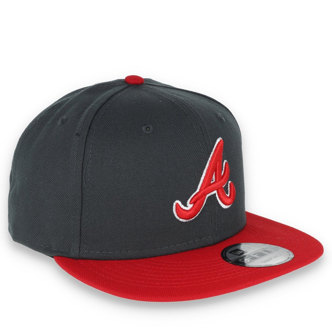 New Era Atlanta Braves 2-Tone Color Pack 9FIFTY Snapback Hat-Grey/Scarlet