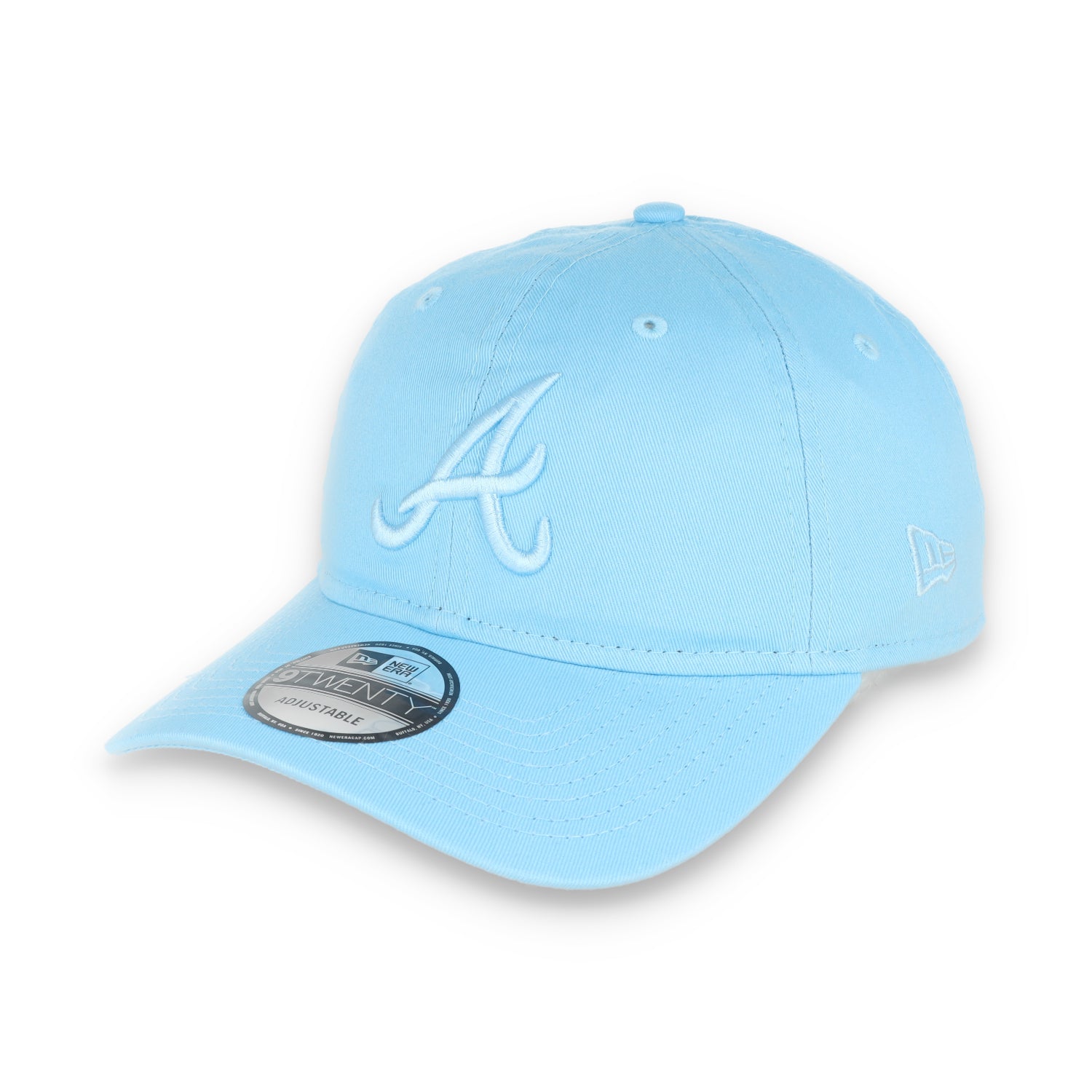 New Era Atlanta Braves Color Pack 9TWENTY Adjustable Hat- Baby Blue