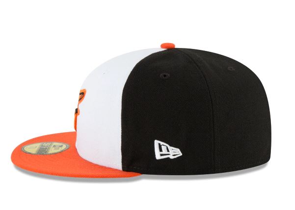 NEW ERA BALTIMORE ORIOLES HOME AUTHENTIC COLLECTION 59FIFTY FITTED-ON-FIELD COLLECTION BLACK/ORANGE