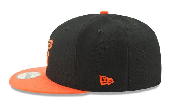 BALTIMORE ORIOLES NEW ERA ROAD AUTHENTIC COLLECTION 59FIFTY FITTED-ON-FIELD COLLECTION BLACK/ORANGE