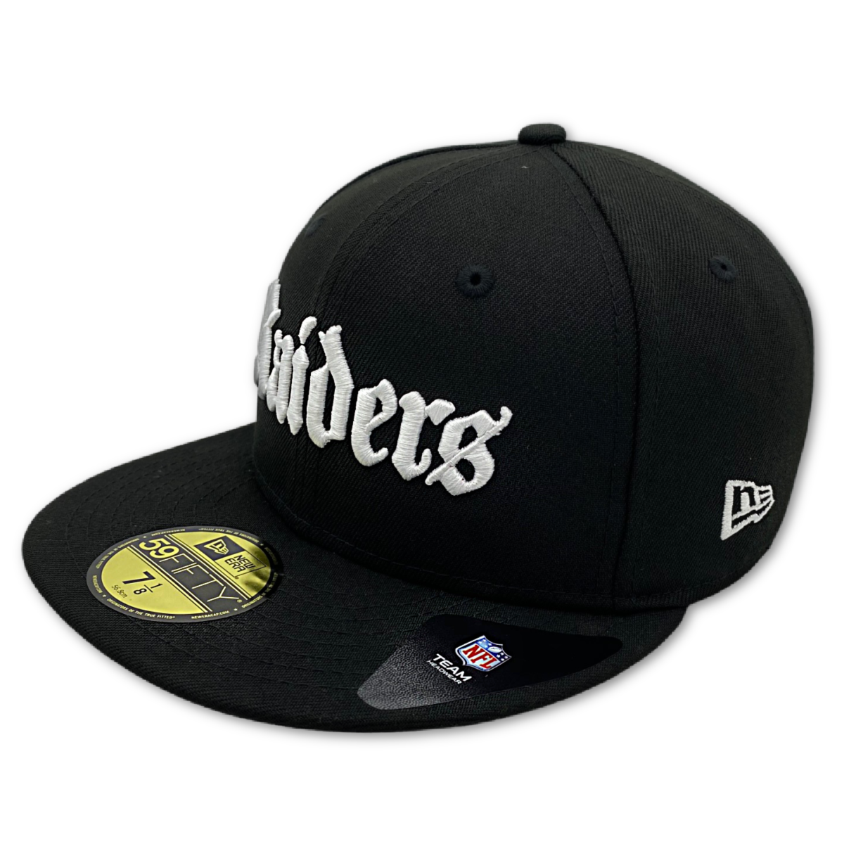 NEW ERA LAS VEGAS RAIDERS SCAR GOTHIC BLK 59FIFTY FITTED HAT-BLACK/WHITE