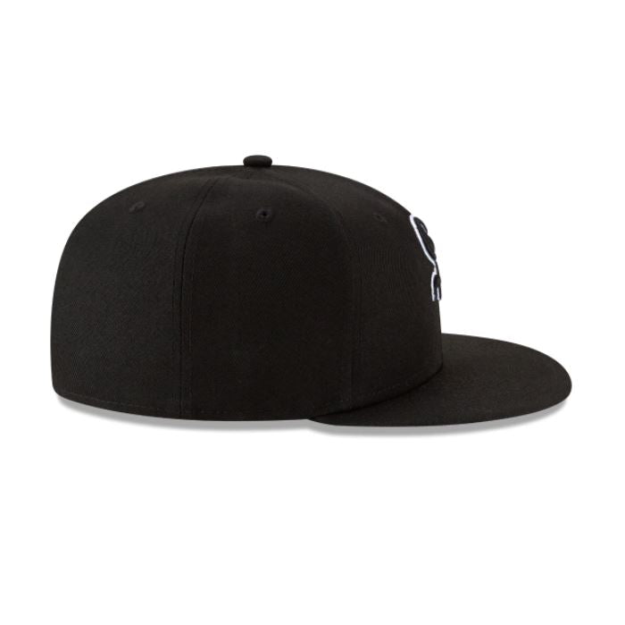 CHICAGO WHITE SOX NEW ERA BLACK OUTLINE 59FIFTY FITTED-BLACK