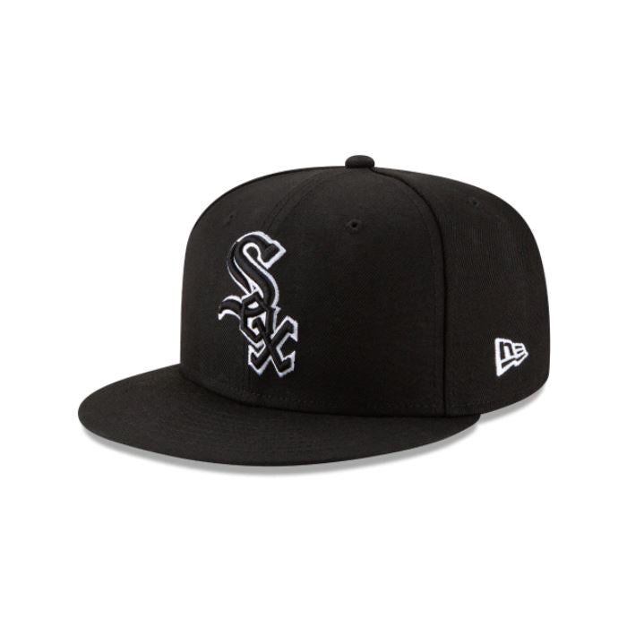 CHICAGO WHITE SOX NEW ERA BLACK OUTLINE 59FIFTY FITTED-BLACK