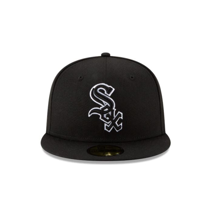 CHICAGO WHITE SOX NEW ERA BLACK OUTLINE 59FIFTY FITTED-BLACK