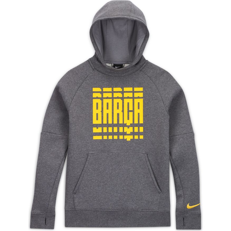 Nike FC Barcelona Big Kids' Fleece Pullover Soccer Hoodie