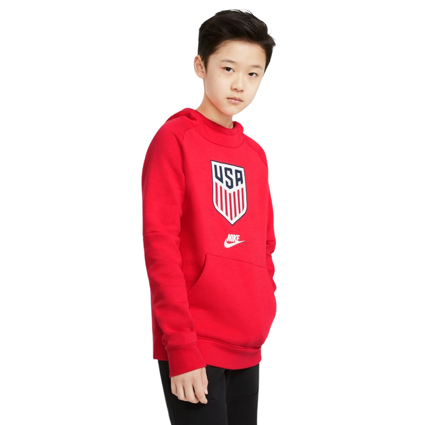 Nike U.S. Soccer Big Kids' Fleece Pullover Hoodie-Red
