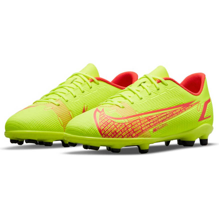 Nike Jr. Mercurial Vapor 14 Club FG/MG-VOLT/BRIGHT CRIMSON