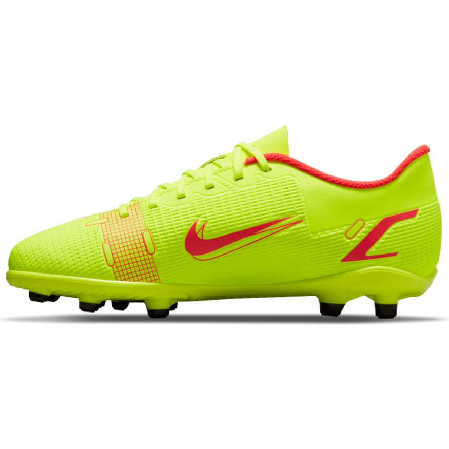 Nike Jr. Mercurial Vapor 14 Club FG/MG-VOLT/BRIGHT CRIMSON