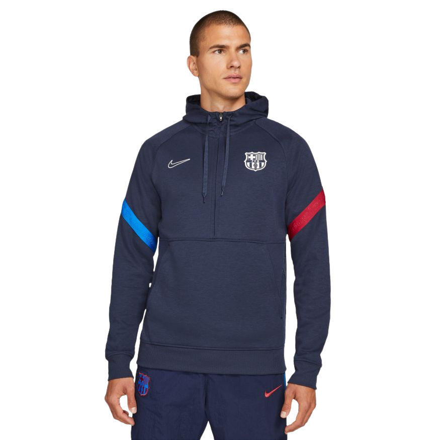 Nike FC Barcelona Men's Nike Dri-FIT 1/2-Zip Soccer Hoodie