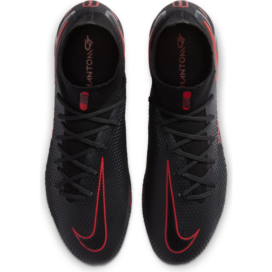 Nike Phantom GT Elite Dynamic Fit FG-BLACK/CHILE RED-DK SMOKE GREY