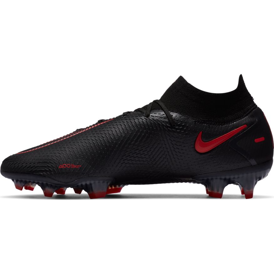 Nike Phantom GT Elite Dynamic Fit FG-BLACK/CHILE RED-DK SMOKE GREY