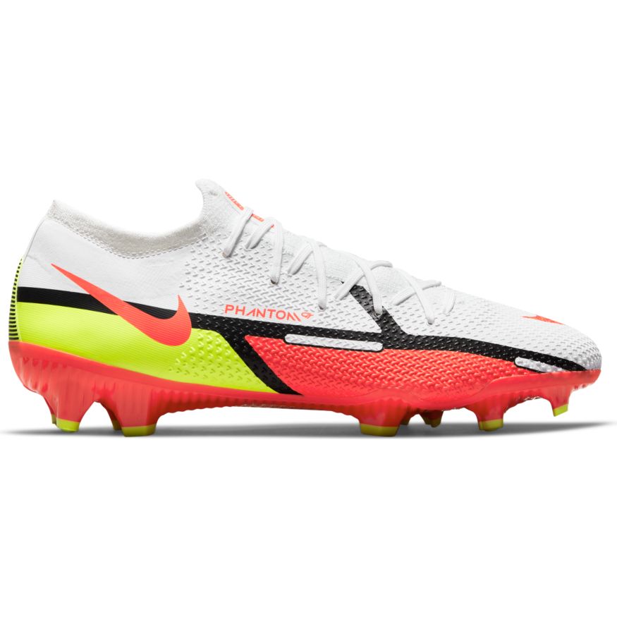 Nike Phantom GT2 Pro FG-WHITE/BRIGHT CRIMSON-VOLT