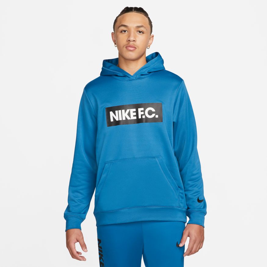 Nike F.C. Men's Soccer Hoodie - Dk Marina Blue/White/Black