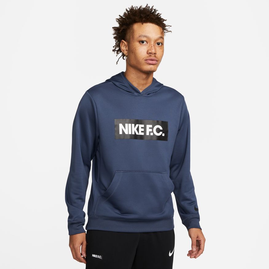 Nike F.C. Men's Soccer Hoodie -THUNDER BLUE/WHITE/BLACK