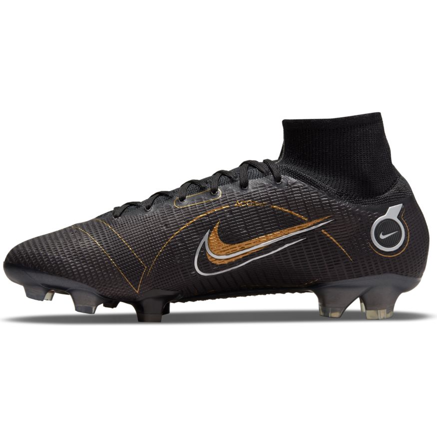 Nike Mercurial Superfly 8 Elite FG-	BLACK/METALLIC GOLD/METALLIC SILVER