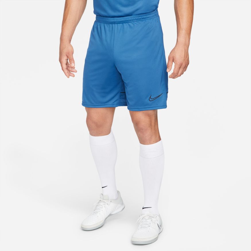 Nike Dri-FIT Academy Men's Knit Soccer Shorts-DK MARINA BLUE/BLACK