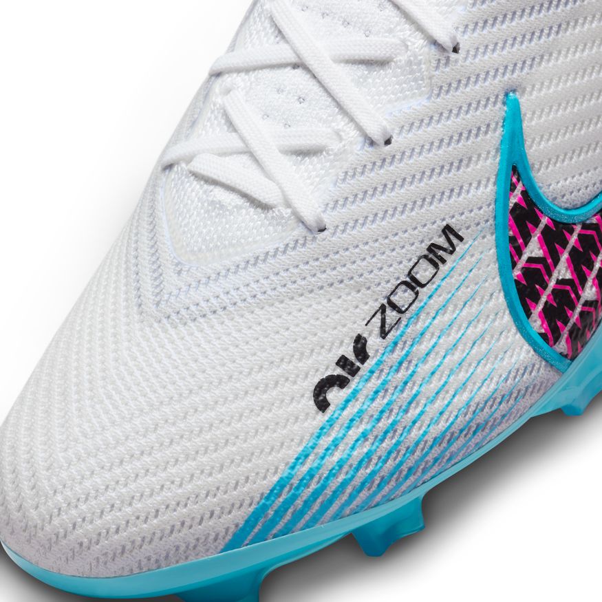 Nike Zoom Mercurial Superfly 9 Elite FG-WHITE/BALTIC BLUE-PINK BLAST-INDIGO HAZE