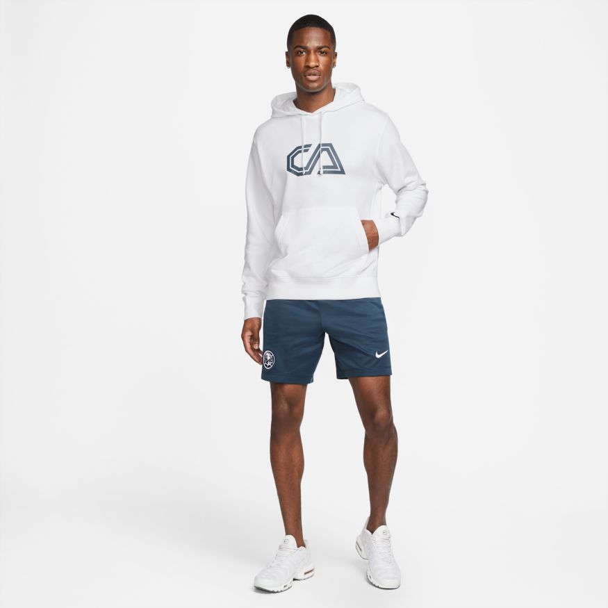 Club América Men's French Terry Soccer Hoodie-White