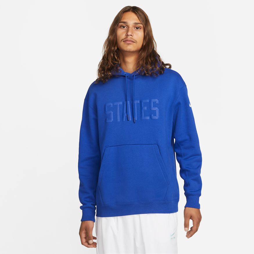 Nike U.S. Men's Fleece Pullover Hoodie-Blue