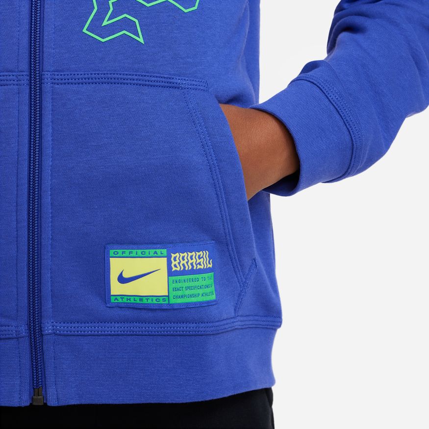 Nike Brazil Club Fleece Big Kids' Full-Zip Hoodie