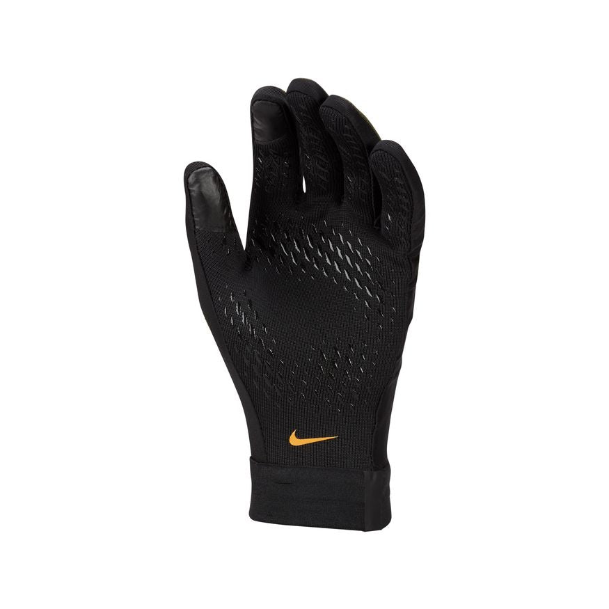 Nike Therma-FIT Academy Soccer Gloves-ROUGH GREEN/KUMQUAT