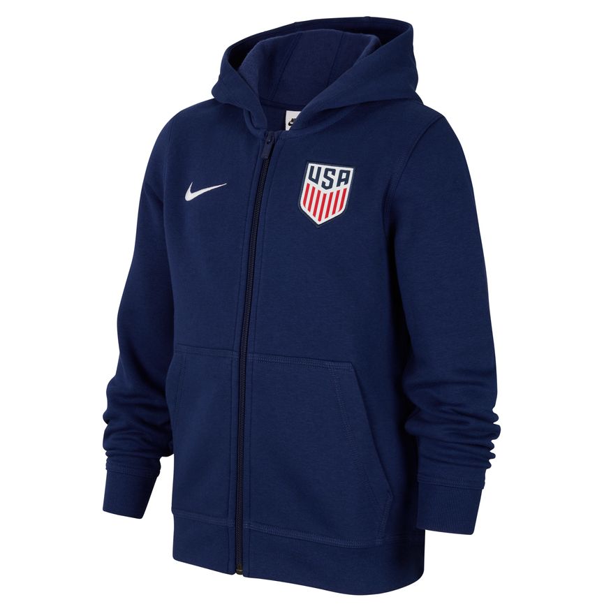 U.S. Club Fleece Big Kids' Full-Zip Hoodie