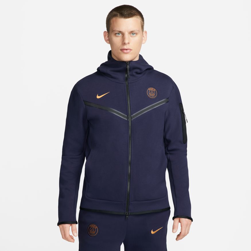 Nike Men's Paris Saint-Germain Tech Fleece Windrunner Full-Zip Hoodie
