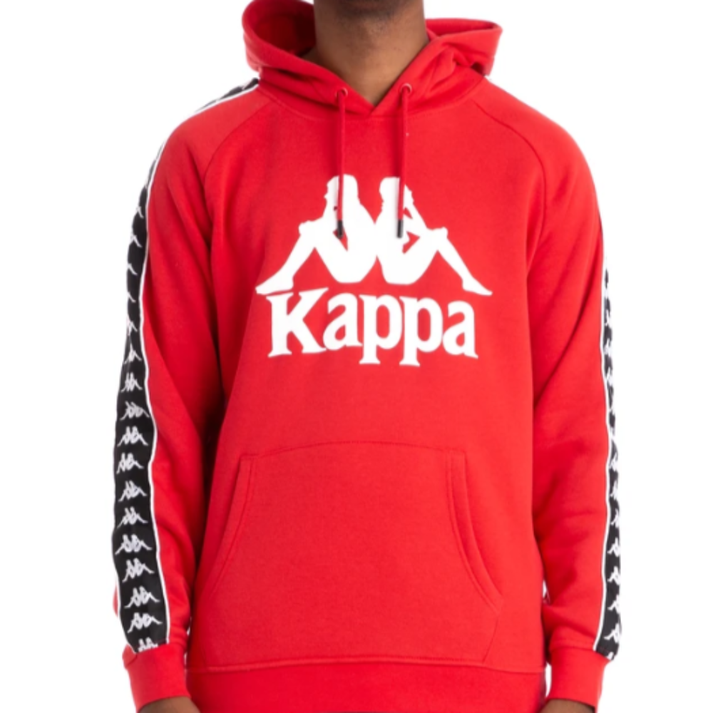 Kappa Men's 222 Banda Hurtado Hoodie Sweatshirt - Red/Black