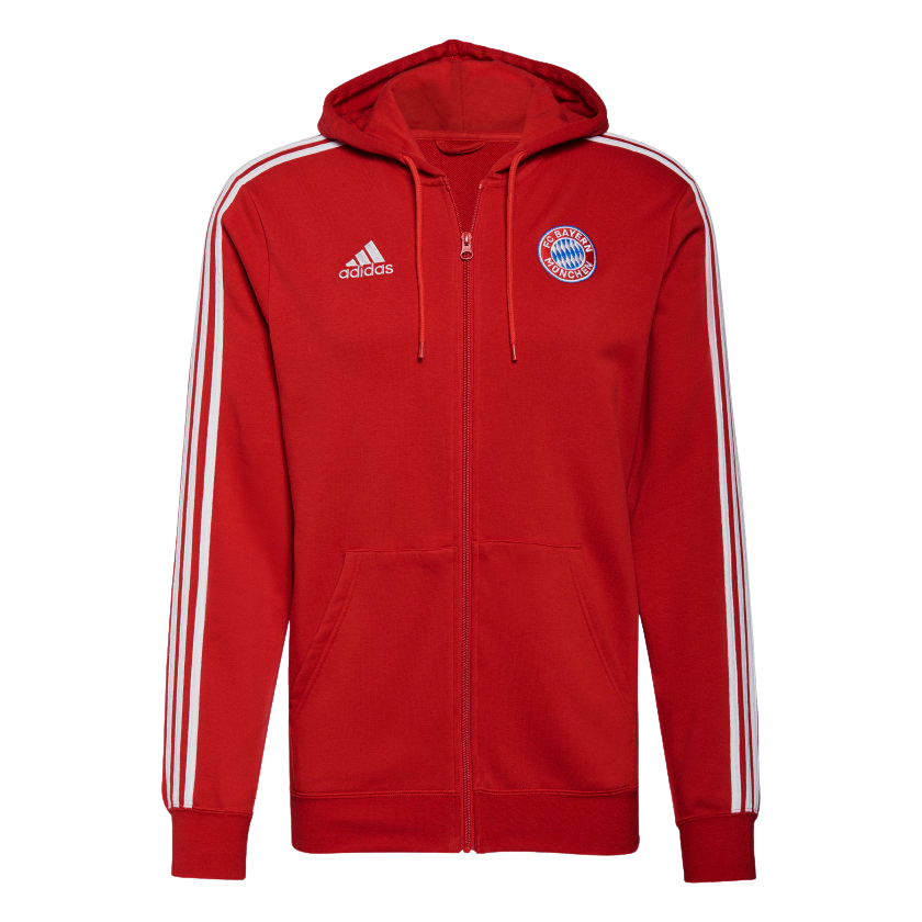 ADIDAS FC BAYERN 3-STRIPES FULL-ZIP HOODIE