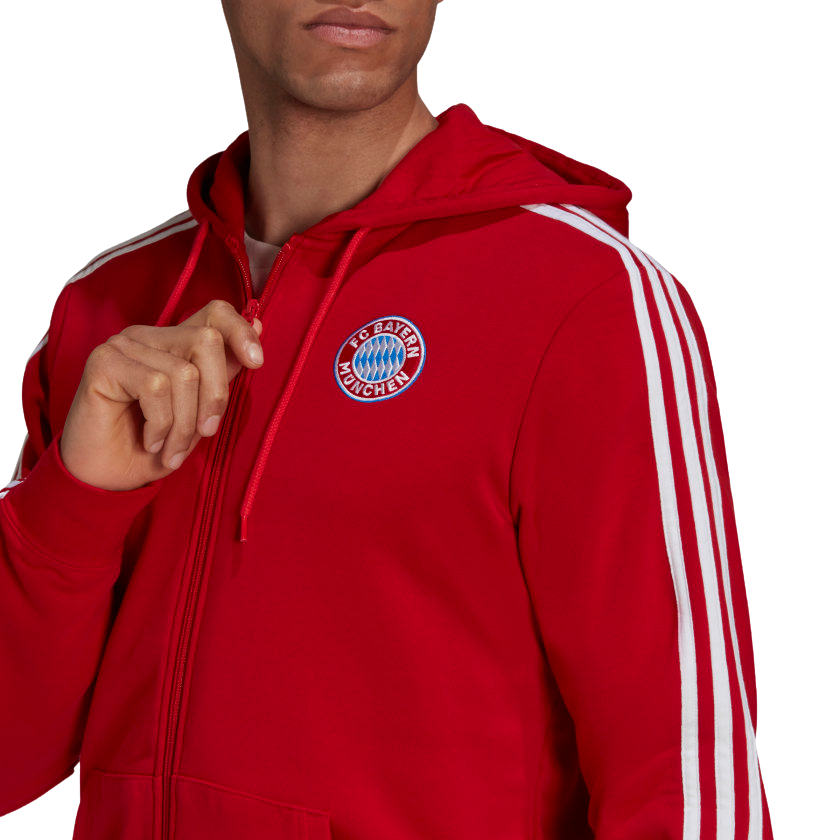 ADIDAS FC BAYERN 3-STRIPES FULL-ZIP HOODIE