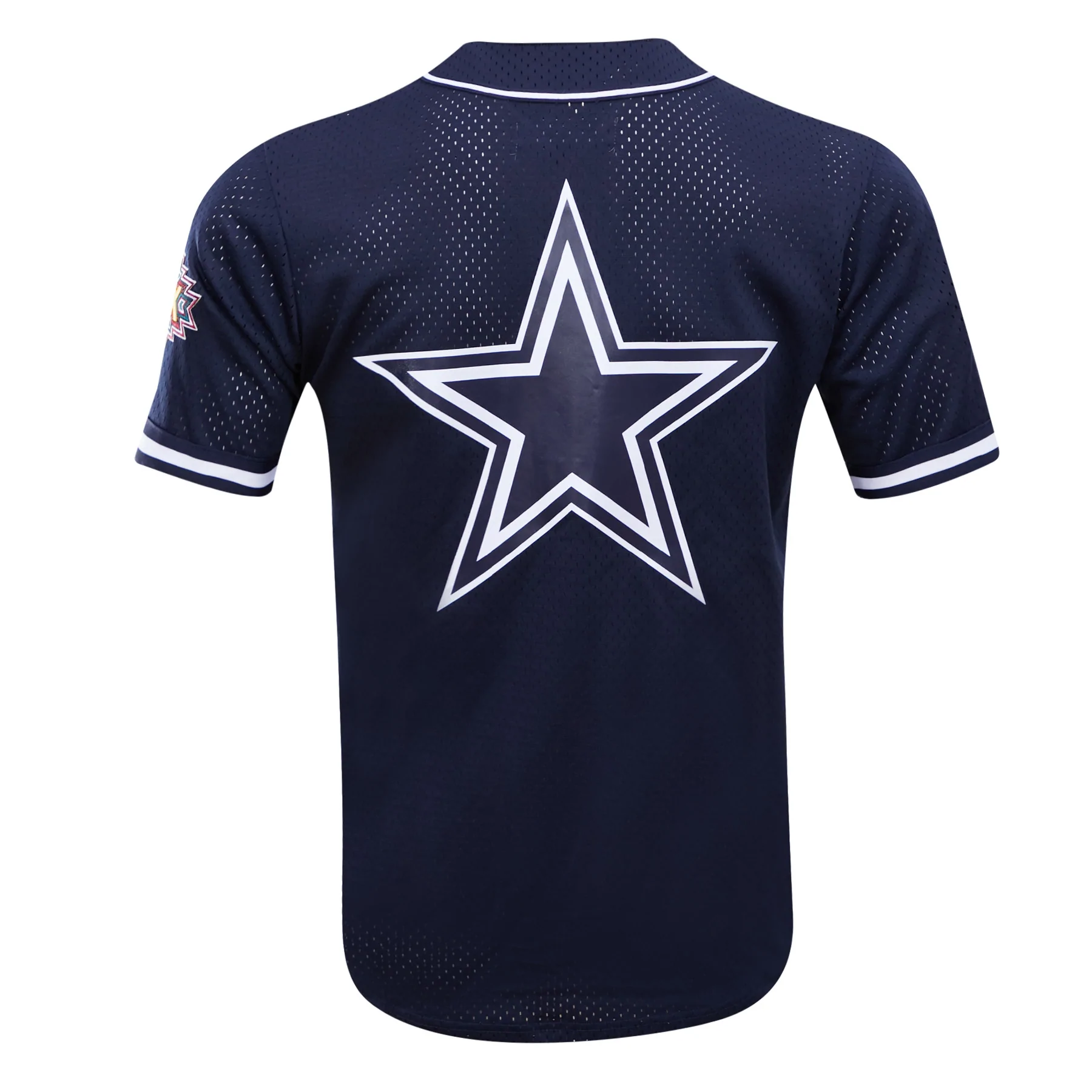 PRO STANDARD DALLAS COWBOYS LOGO MESH BUTTON UP SHIRT-Navy