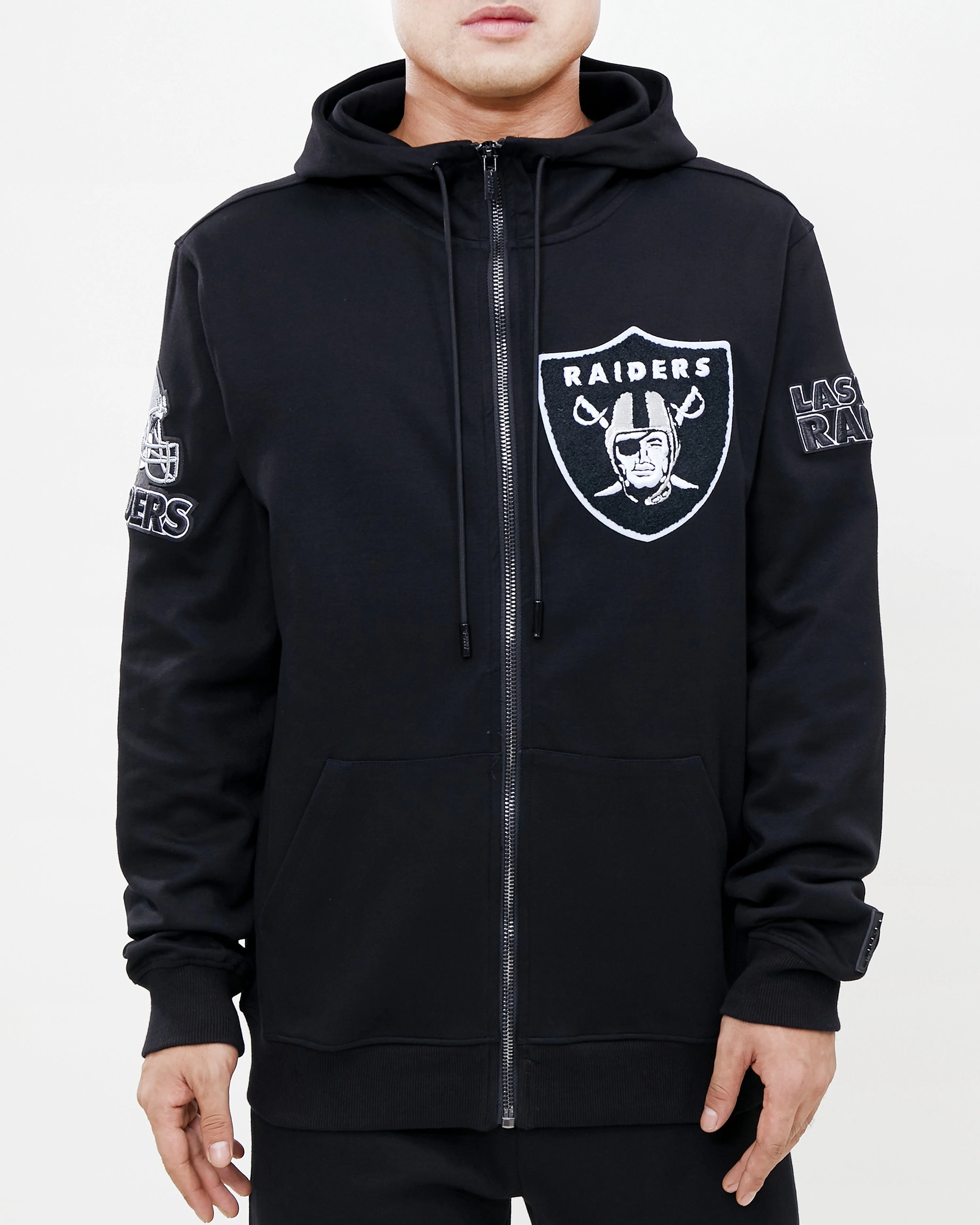 PRO STANDARD LAS VEGAS RAIDERS CLASSIC CHENILLE DK FZ PO HOODIE