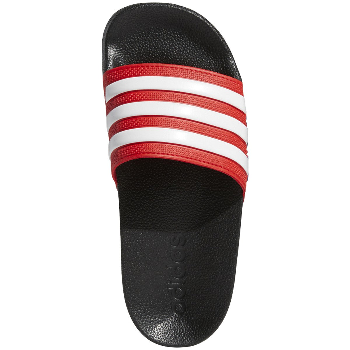 ADIDAS JR ADILETTE SHOWER SLIDES-BLACK/RED/WHITE